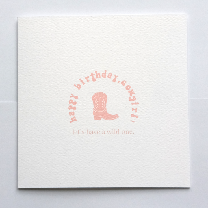 Happy Birthday Cowgirl Greeting Card
