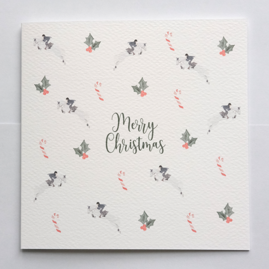 Merry Christmas Showjumping Greeting Card