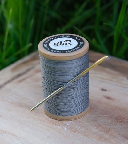 Gray Wax Linen Plaiting Thread - Glas Equine