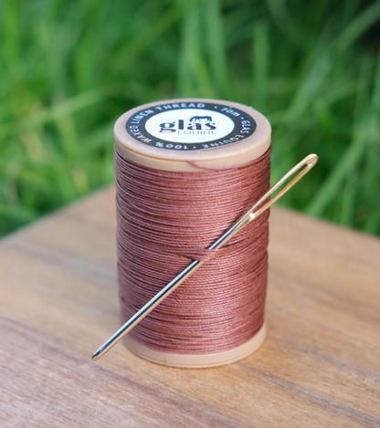 Liver Waxed Linen Plaiting Thread